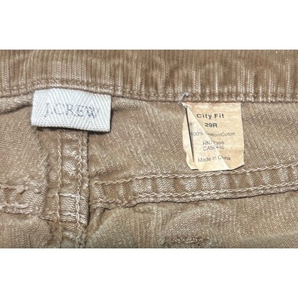J. Crew Pants Women’s Sz 29R Corduroy Brown Favorite Fit Straight Leg Zip Casual - Picture 3 of 3